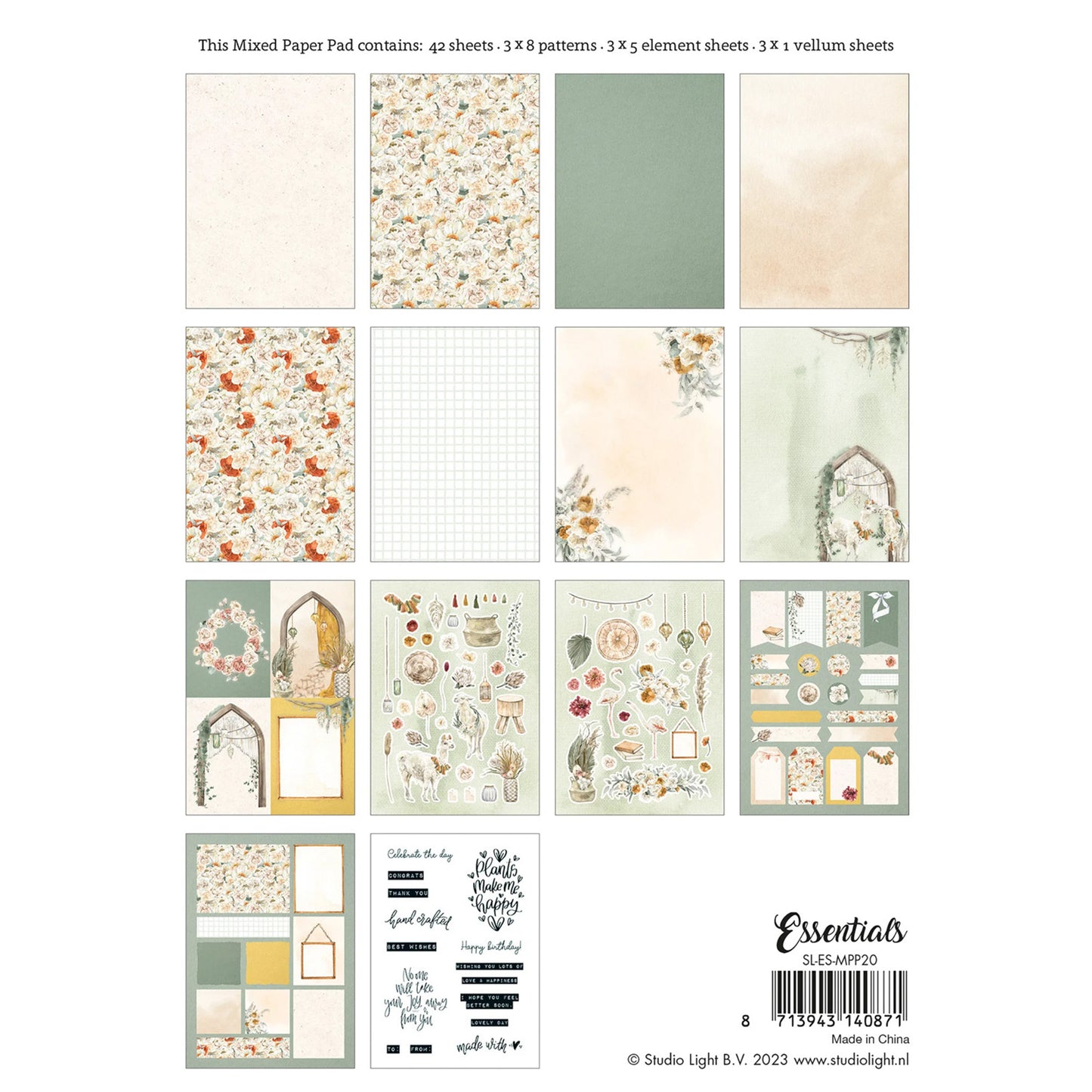 Studio Light - Bloc Papel A5 - Bohemian Spring