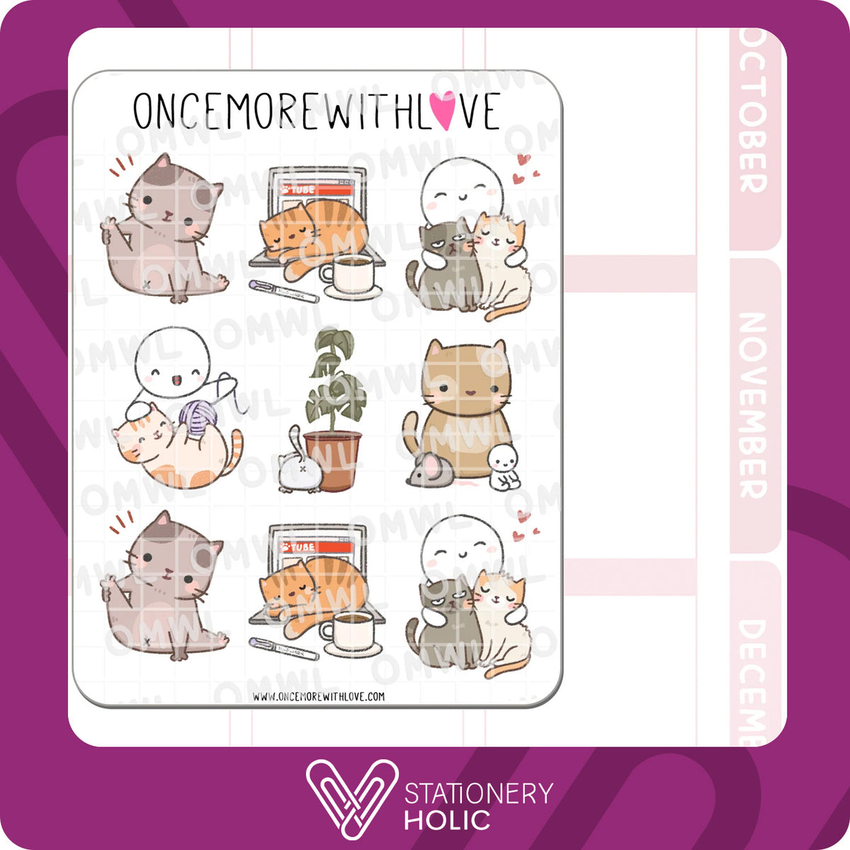 Once More With Love - Stickers - A Purr-Fect Week