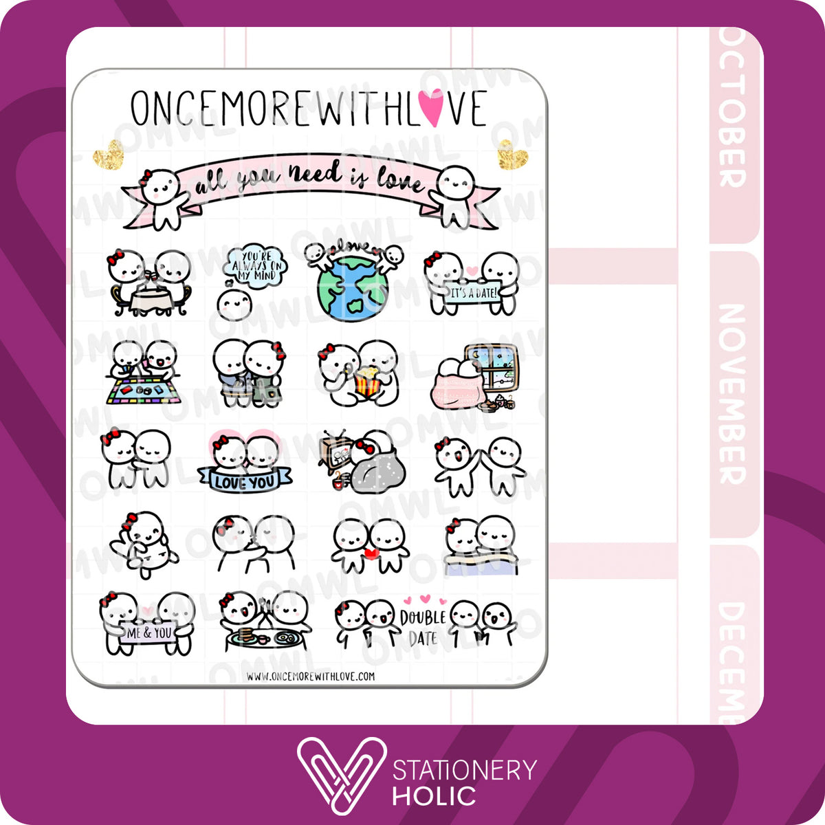 Once More With Love - Stickers - All You Need is Love