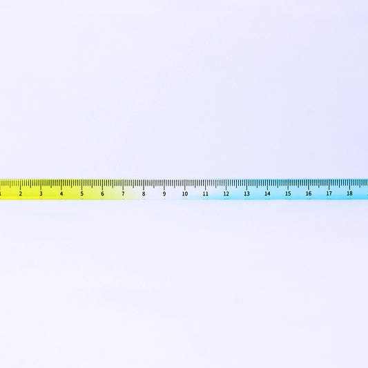 Appree - Regla Acrilico (20 cm) - Celeste Amarillo