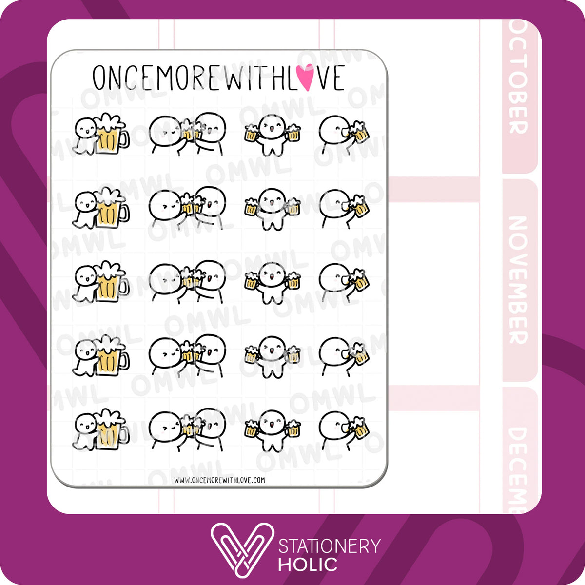 Once More With Love - Stickers - Beer 2.0 Munchkins