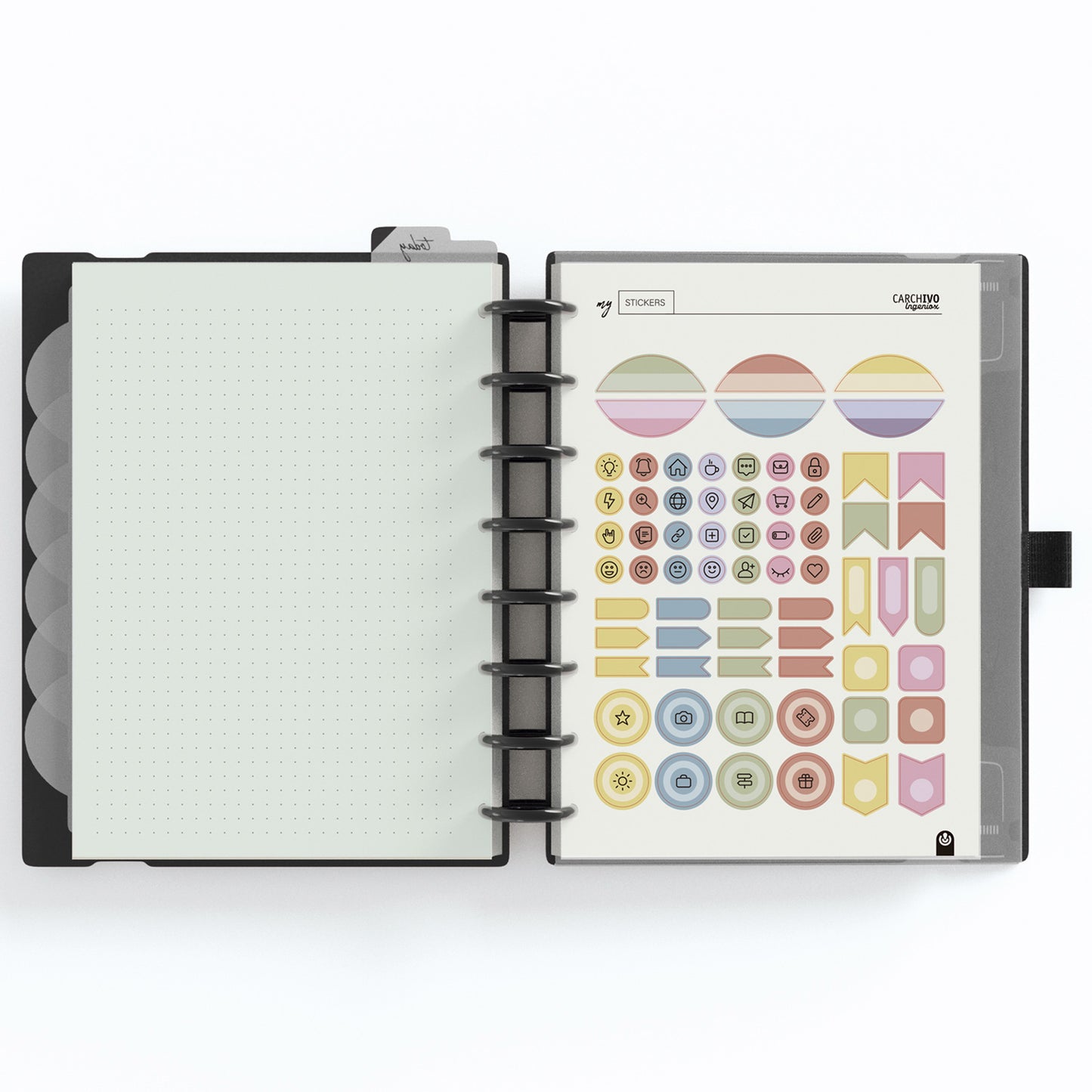 Carchivo - Planner Ingeniox A5 (14 meses - no fechado) - Negro