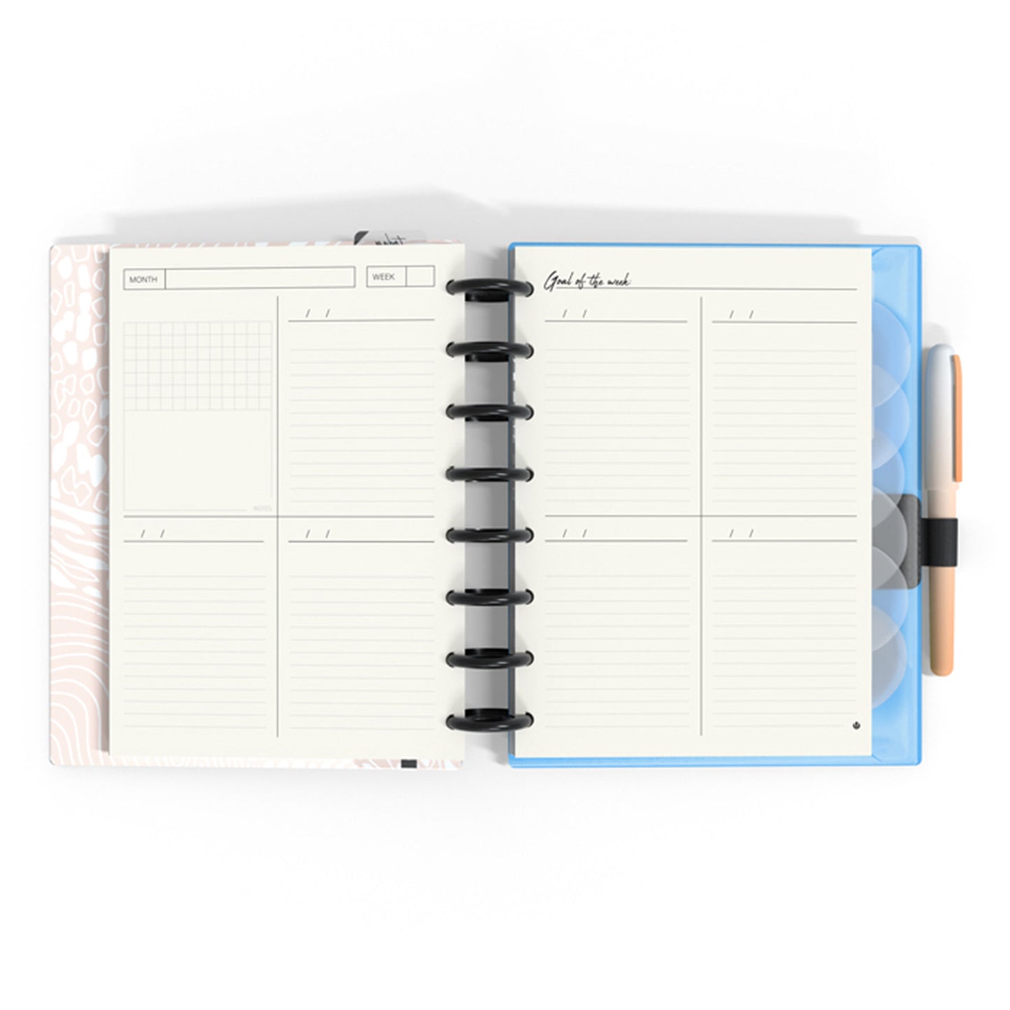 Carchivo - Planner Ingeniox A5 (14 meses - no fechado) Soft - Coral Azul