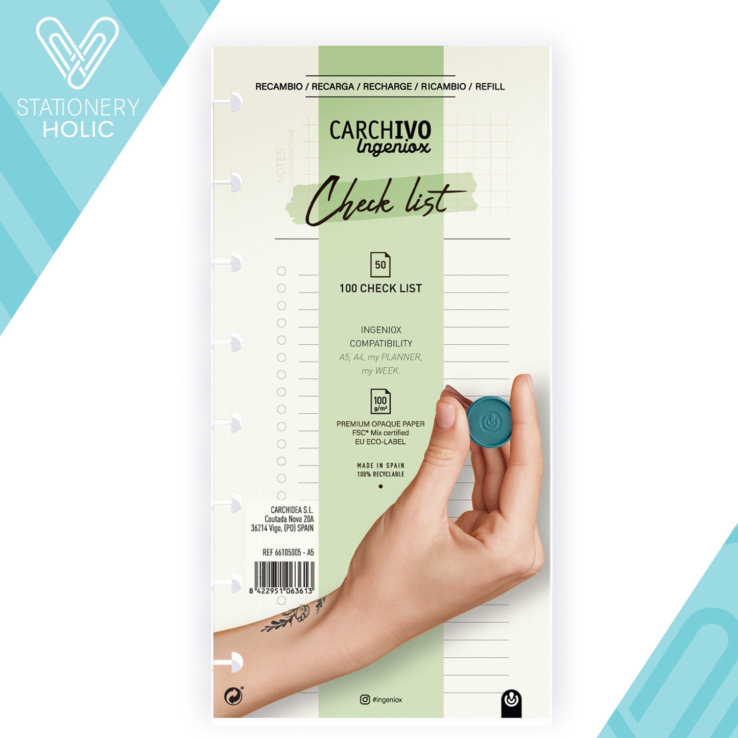 Carchivo - Refill My Week - Checklist