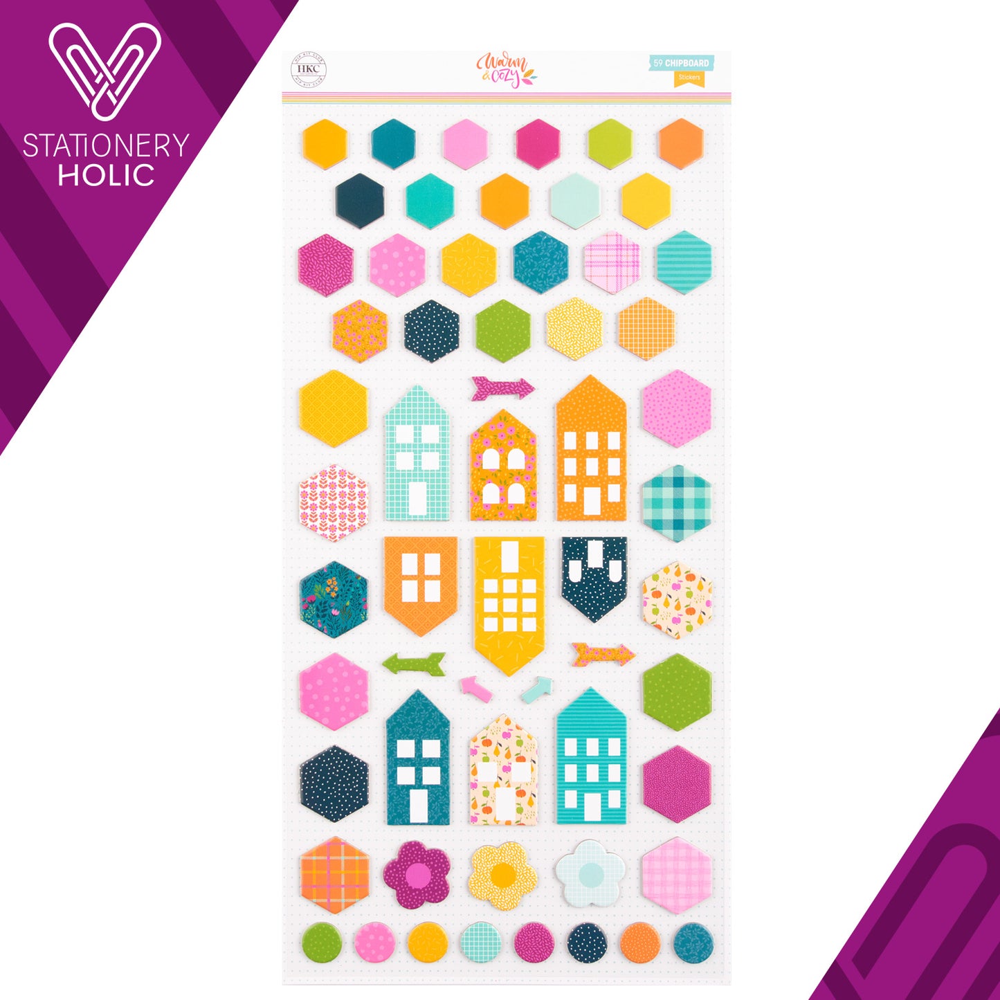 Hip Kit Club - Chipboard Shapes - Warm & Cozy