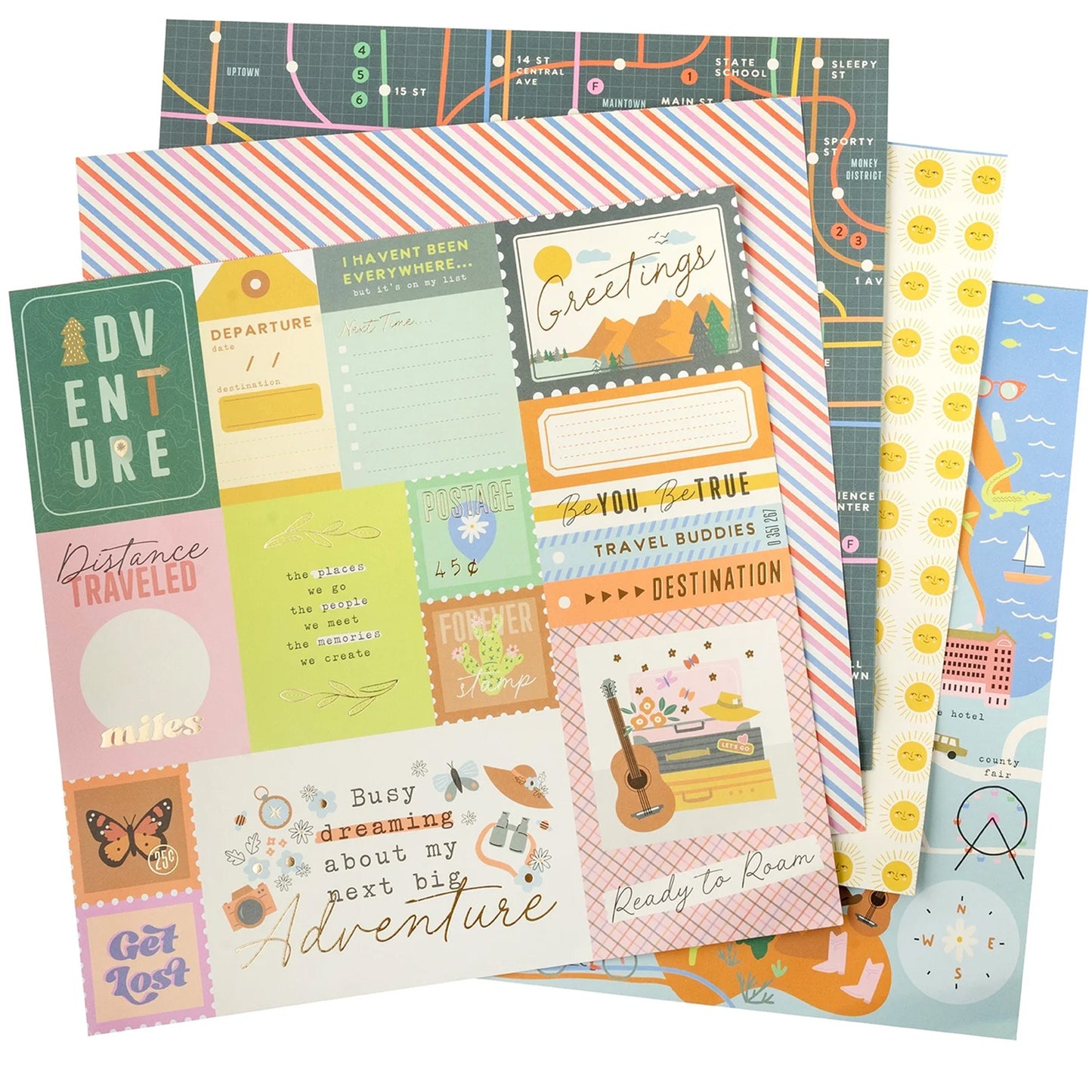American Crafts - Bloc Papel 12 x 12 - Coast To Coast