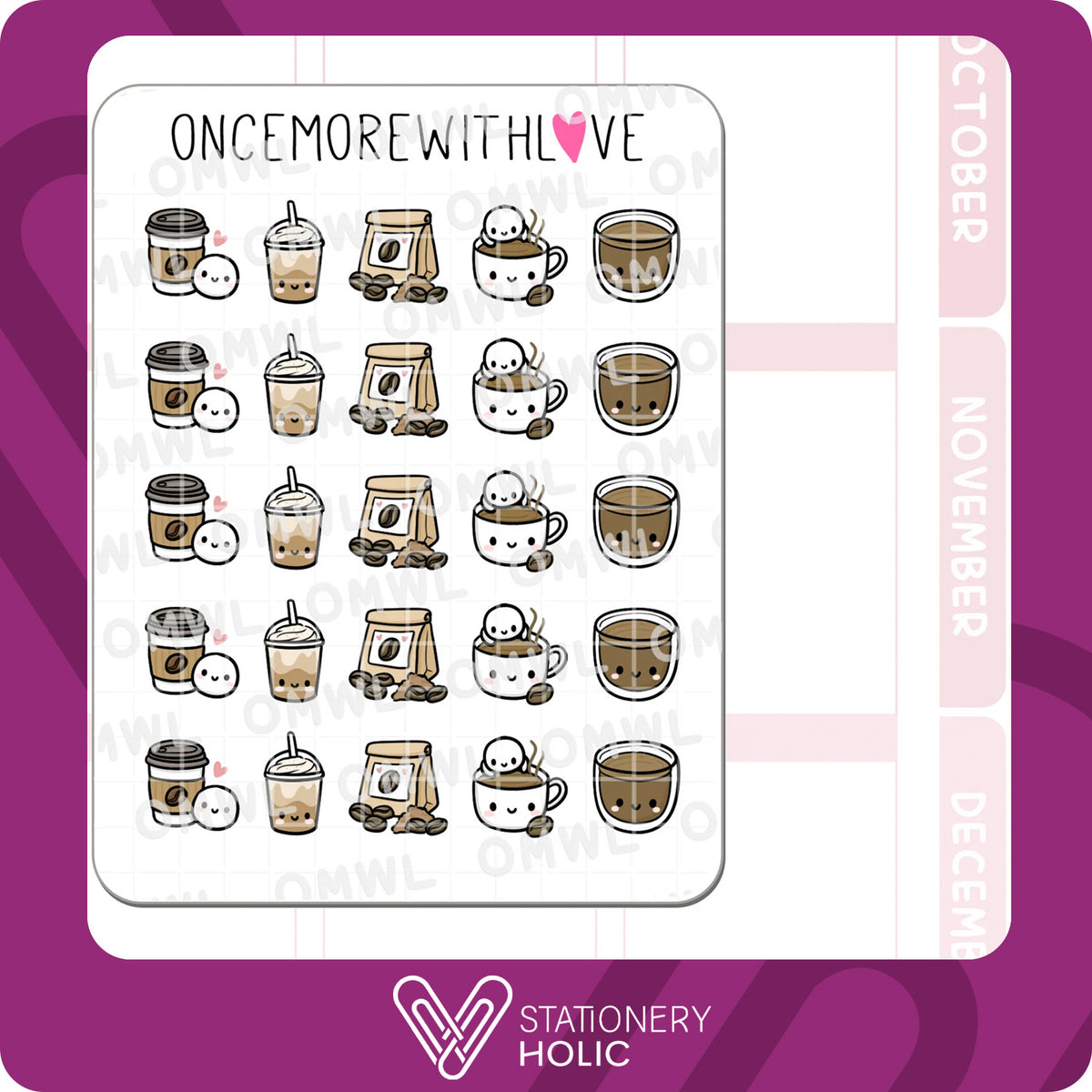 Once More With Love - Stickers - Coffee Time 3.0