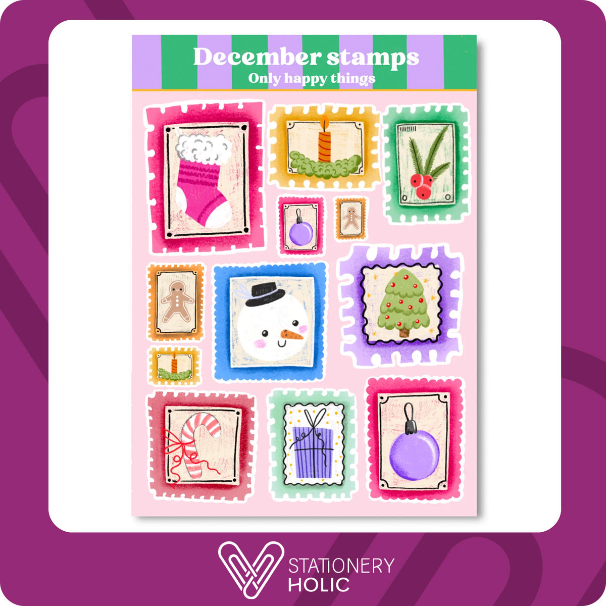 Only Happy Things - Stickers - December Stamps