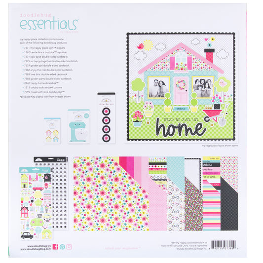 Doodlebug Design - Essential Kit 12 x 12 - My Happy Place
