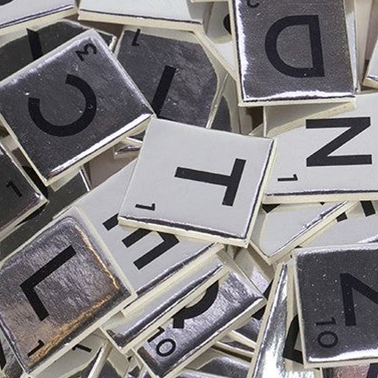 Dovecraft - Ephemera Chipboards - Letras Scrable Silver