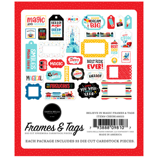 Echo Park - Ephemera Frames & Tags - Believe In Magic