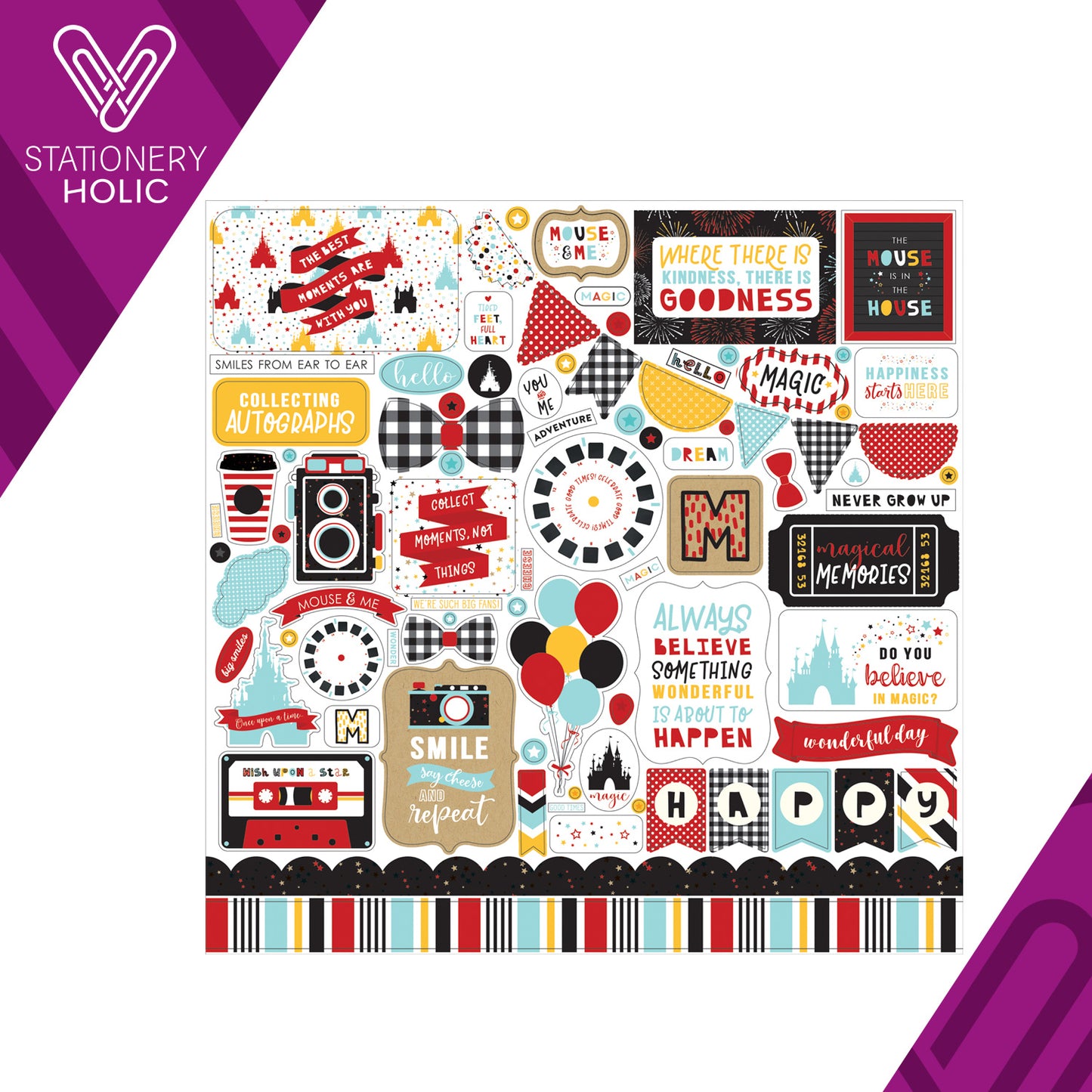 Echo Park - Hoja de Stickers 12 x 12 - Magical Adventure 2
