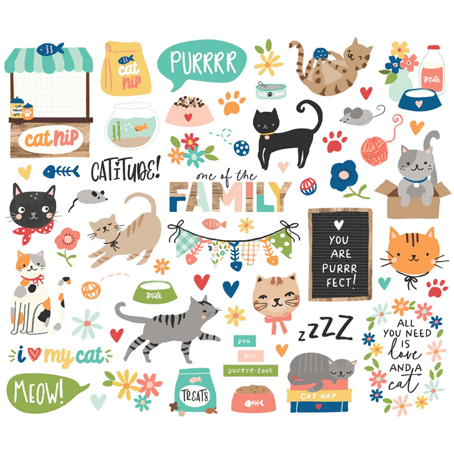 Simple Stories - Bits & Pieces - Fur Baby Cat
