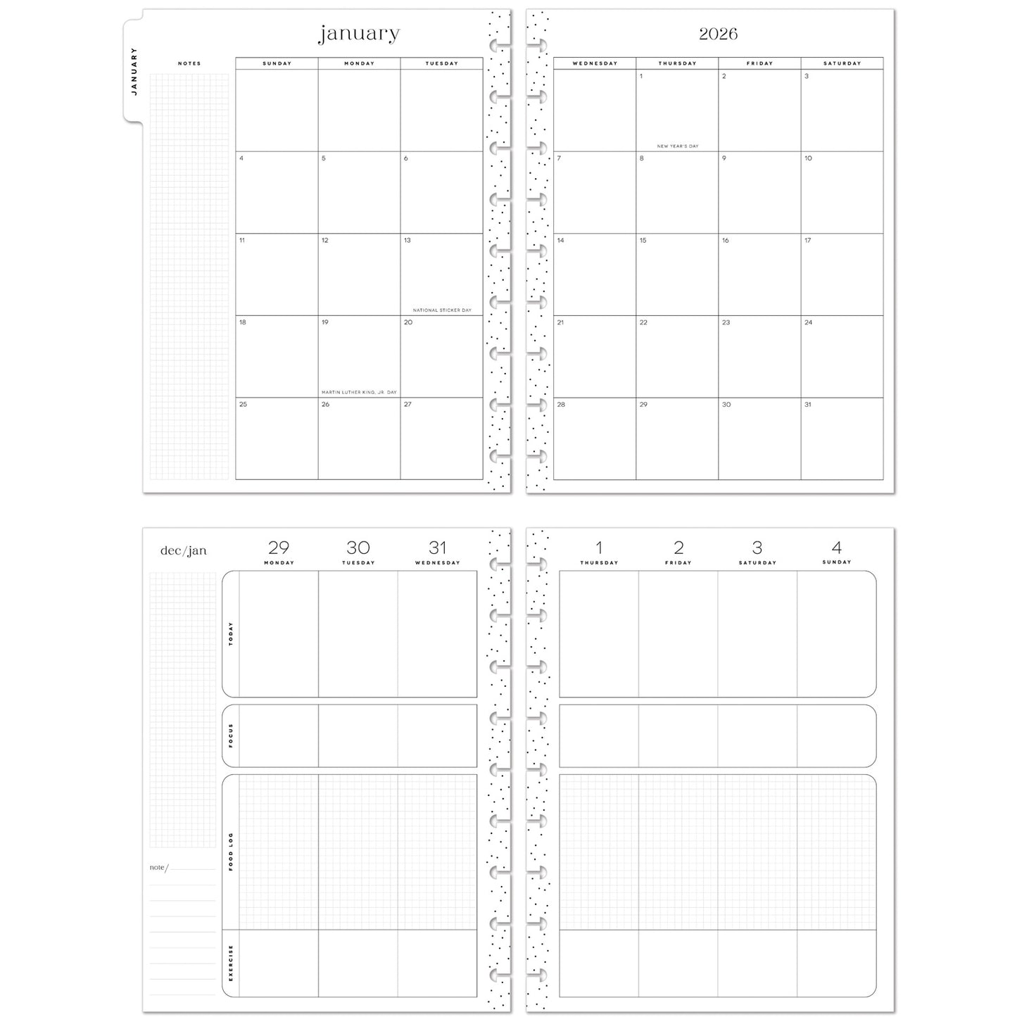 Happy Planner - Planner Classic (2026) - Fitness Icons