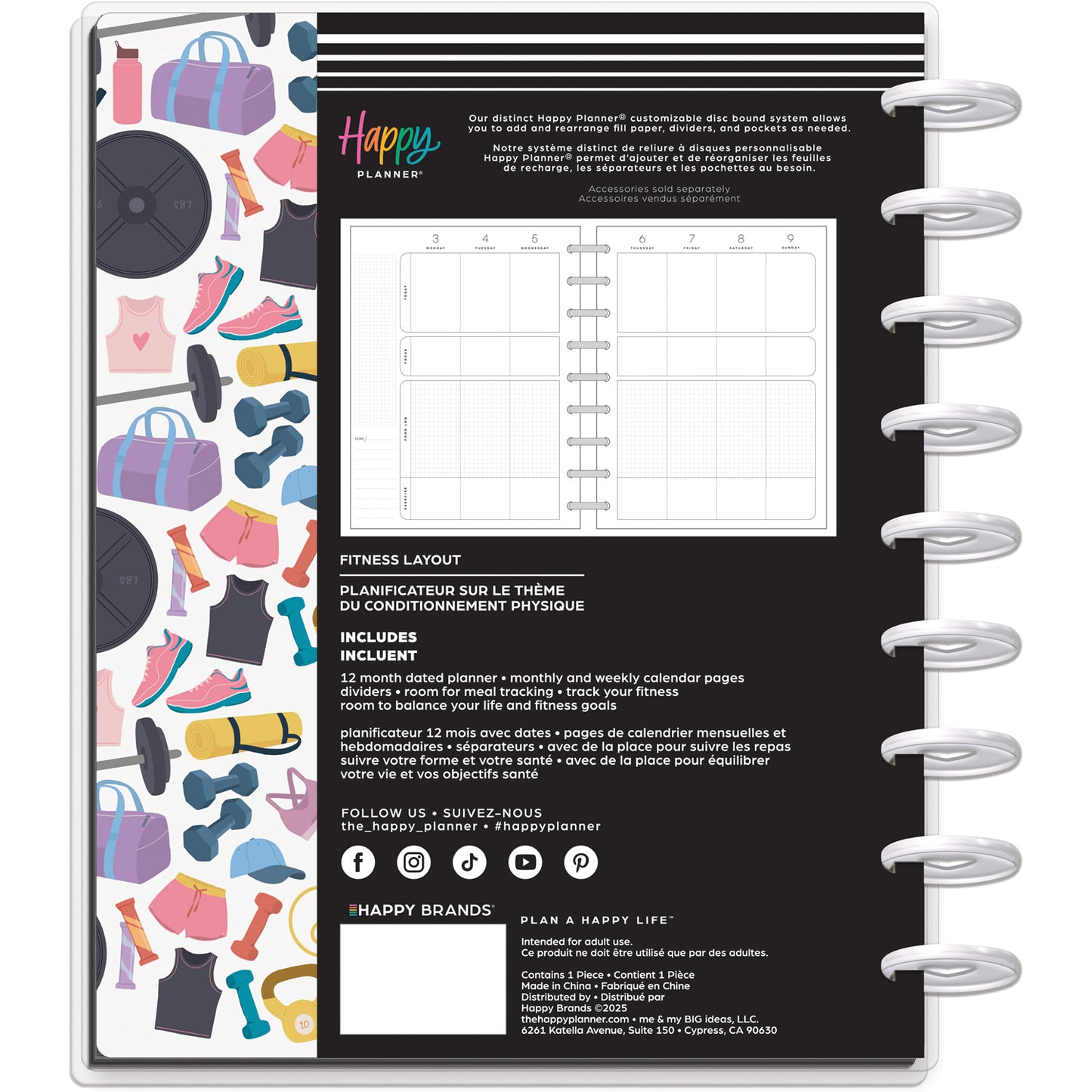 Happy Planner - Planner Classic (2026) - Fitness Icons