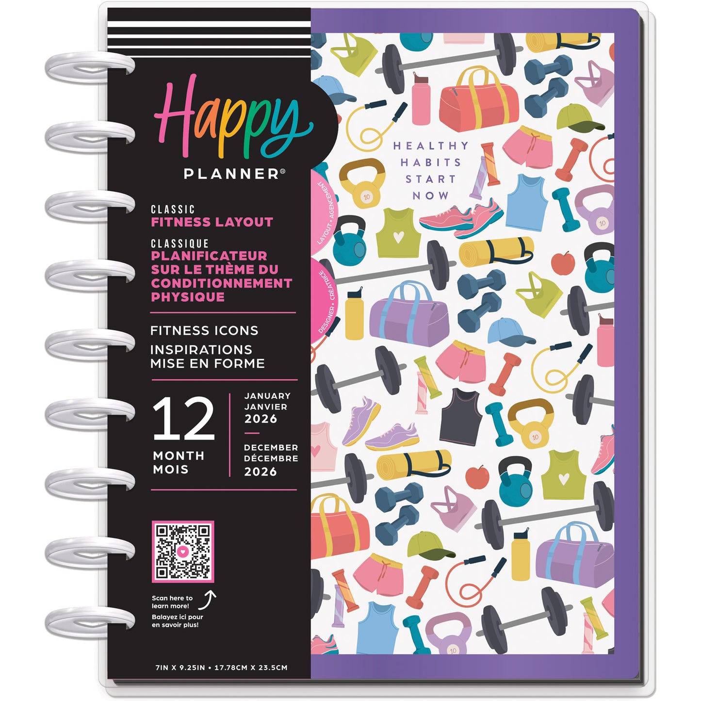 Happy Planner - Planner Classic (2026) - Fitness Icons