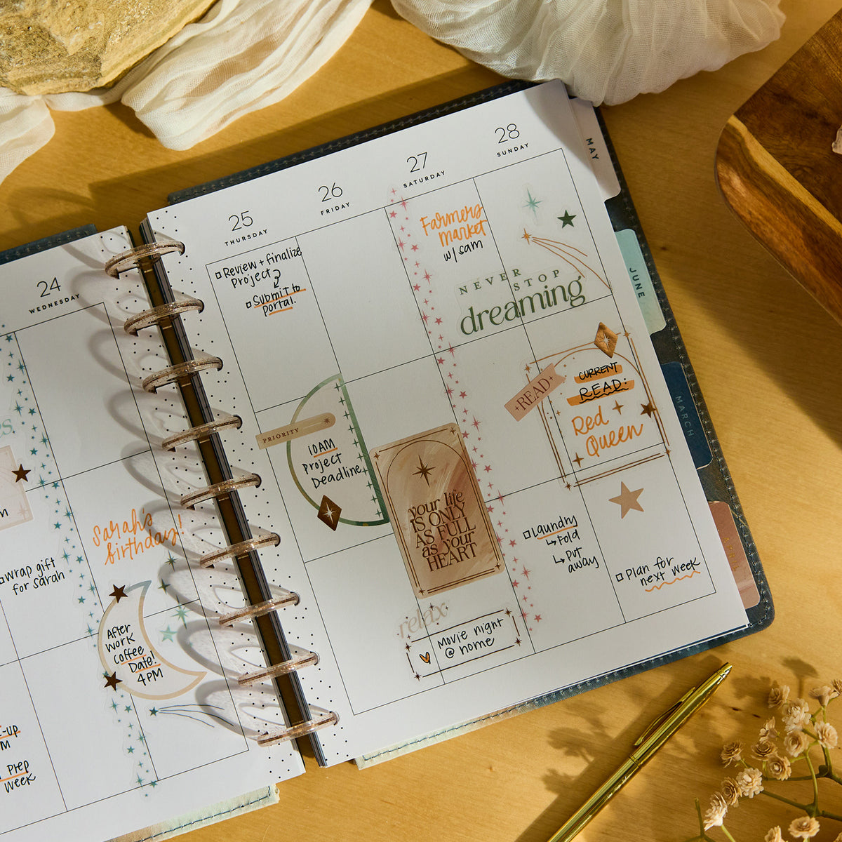 Happy Planner - Planner Classic Premium Cover (2027 - Vertical) - Starlit Glow
