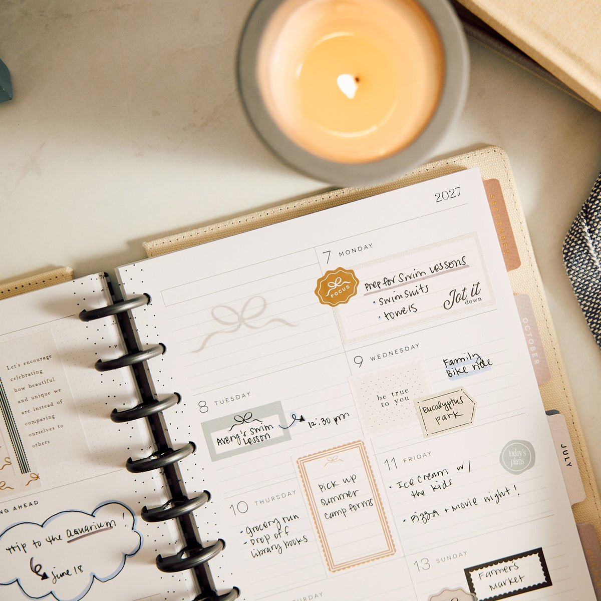 Happy Planner - Planner Classic Premium Cover (2027 - Dashboard) - Heaven & Heart