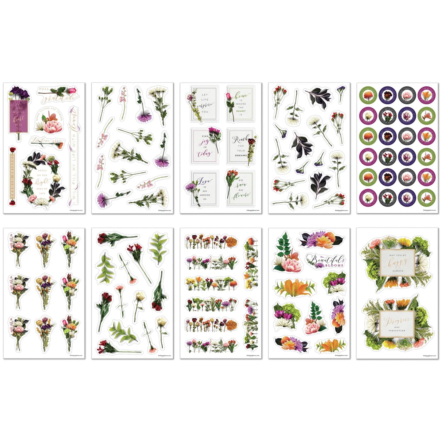 Happy Planner - Sticker Book - Beautiful Blooms Florals