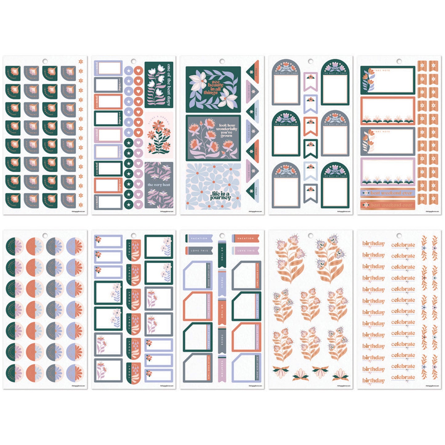 Happy Planner - Sticker Book - Petals & Plans Classic
