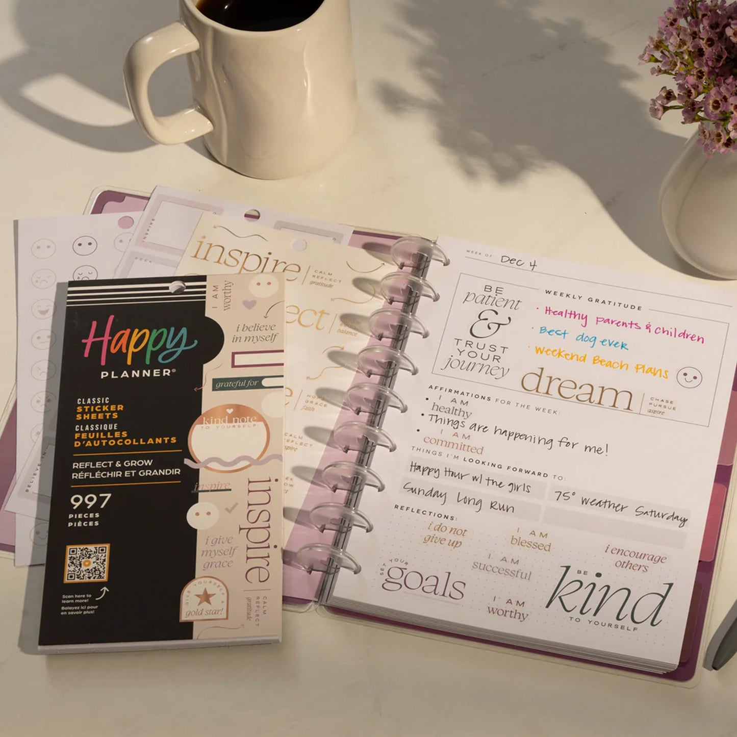 Happy Planner - Sticker Book - Reflect & Grow