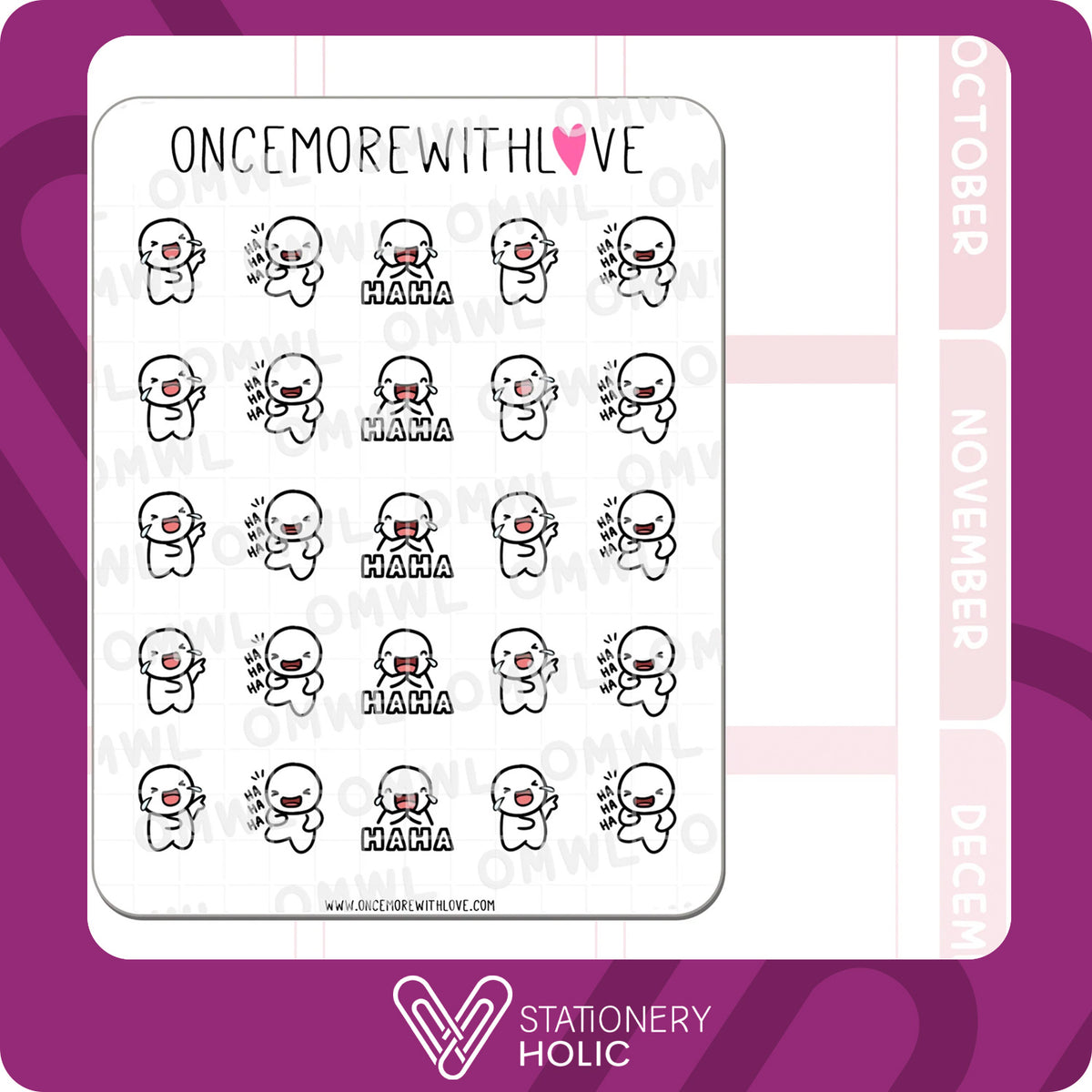 Once More With Love - Stickers - Ha Ha Ha
