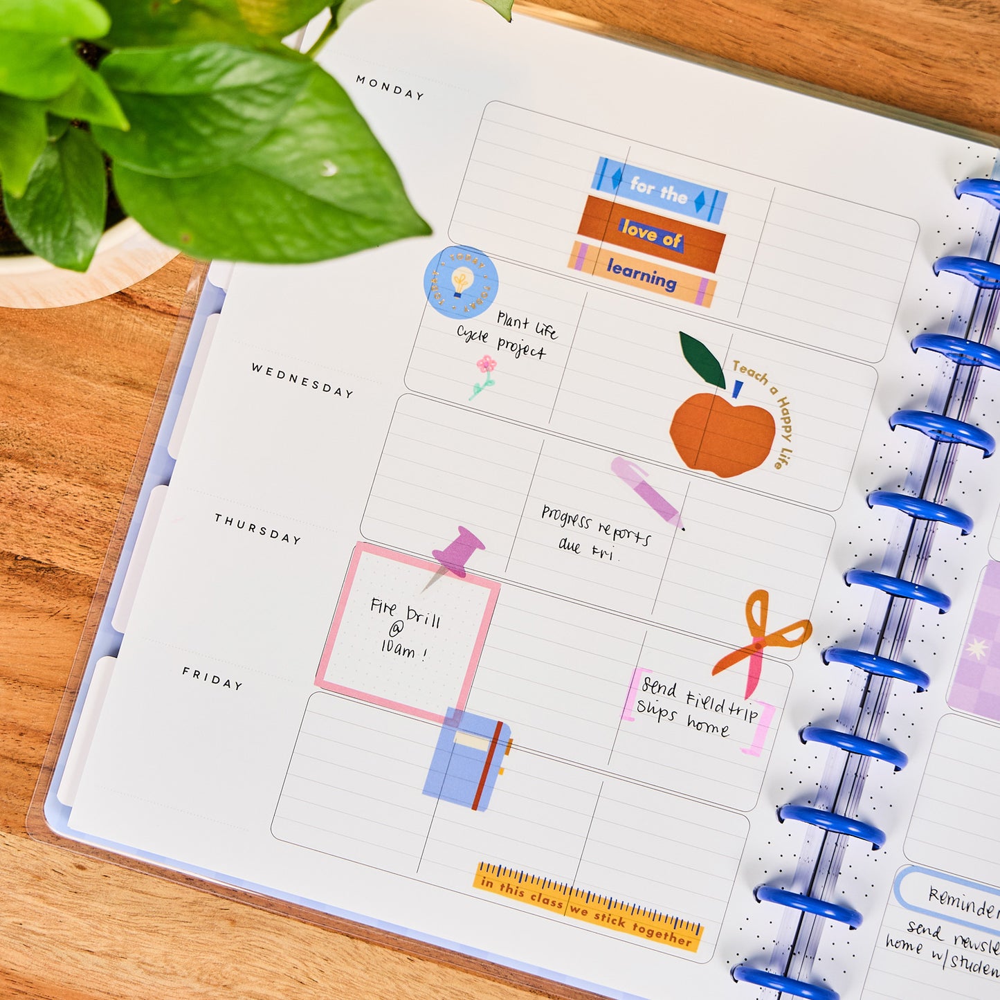 Happy Planner - Planner Big (12 meses no fechado) - Heart Work Teacher