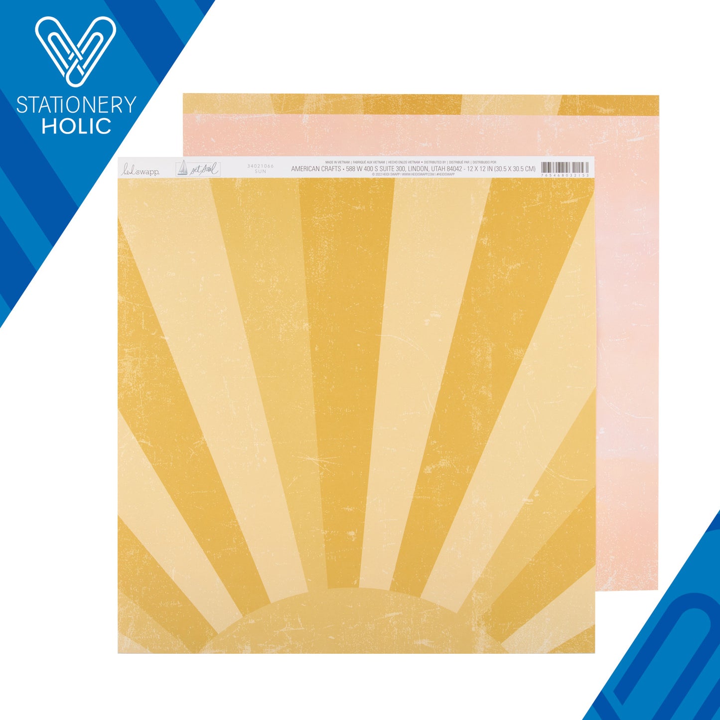 Heidi Swapp - Hoja de Papel 12 x 12 - Set Sail - Sun