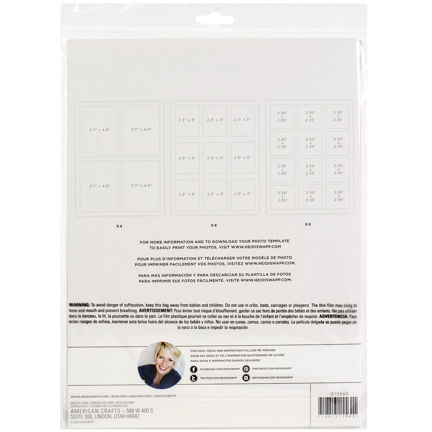 Heidi Swapp - Hojas Sticker para Fotos - 12 unidades