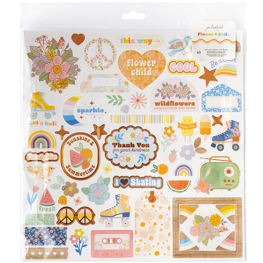 Jen Hadfield - Foam Stickers 12 x 12 - Flower Child