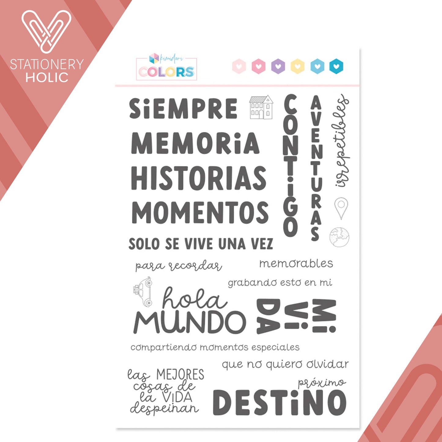 Kimidori - Sellos 6 x 8 - Frases Para Tarjetas 4 x 6