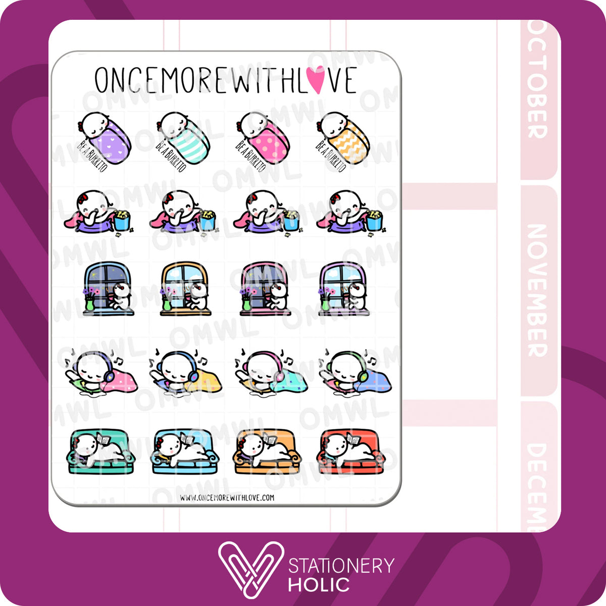 Once More With Love - Stickers - Lazy Day
