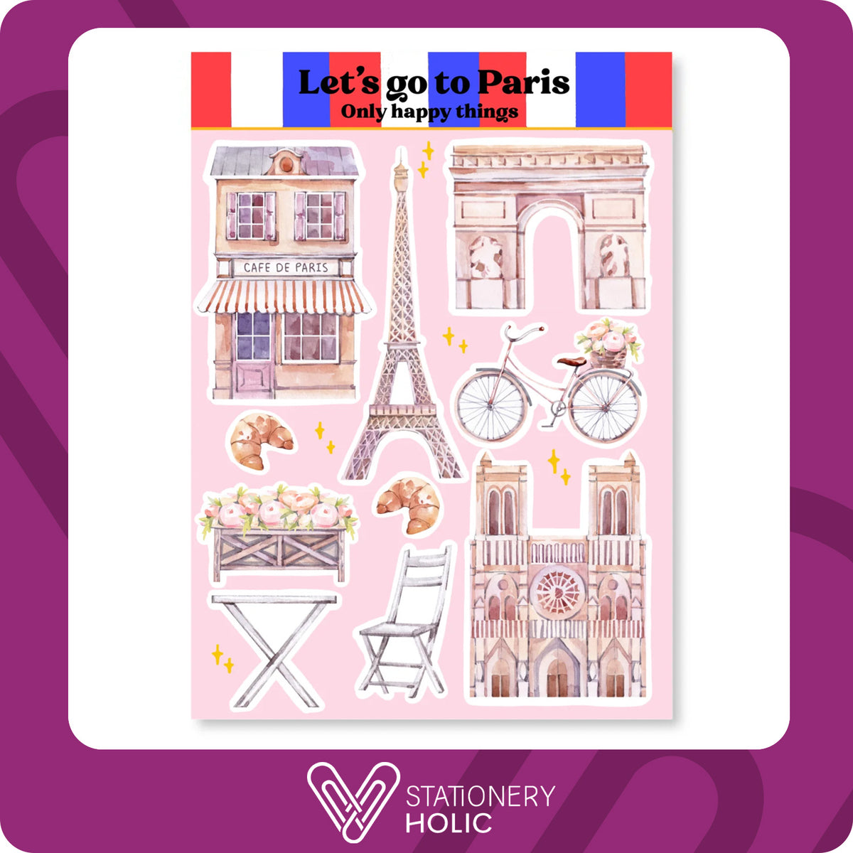 Only Happy Things - Stickers - Let's Go To Paris