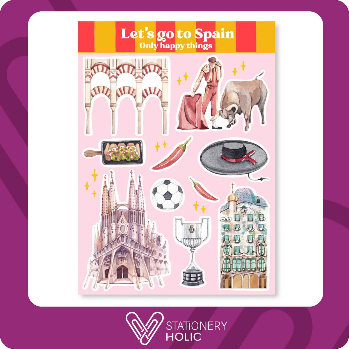 Only Happy Things - Stickers - Let's Go To Spain
