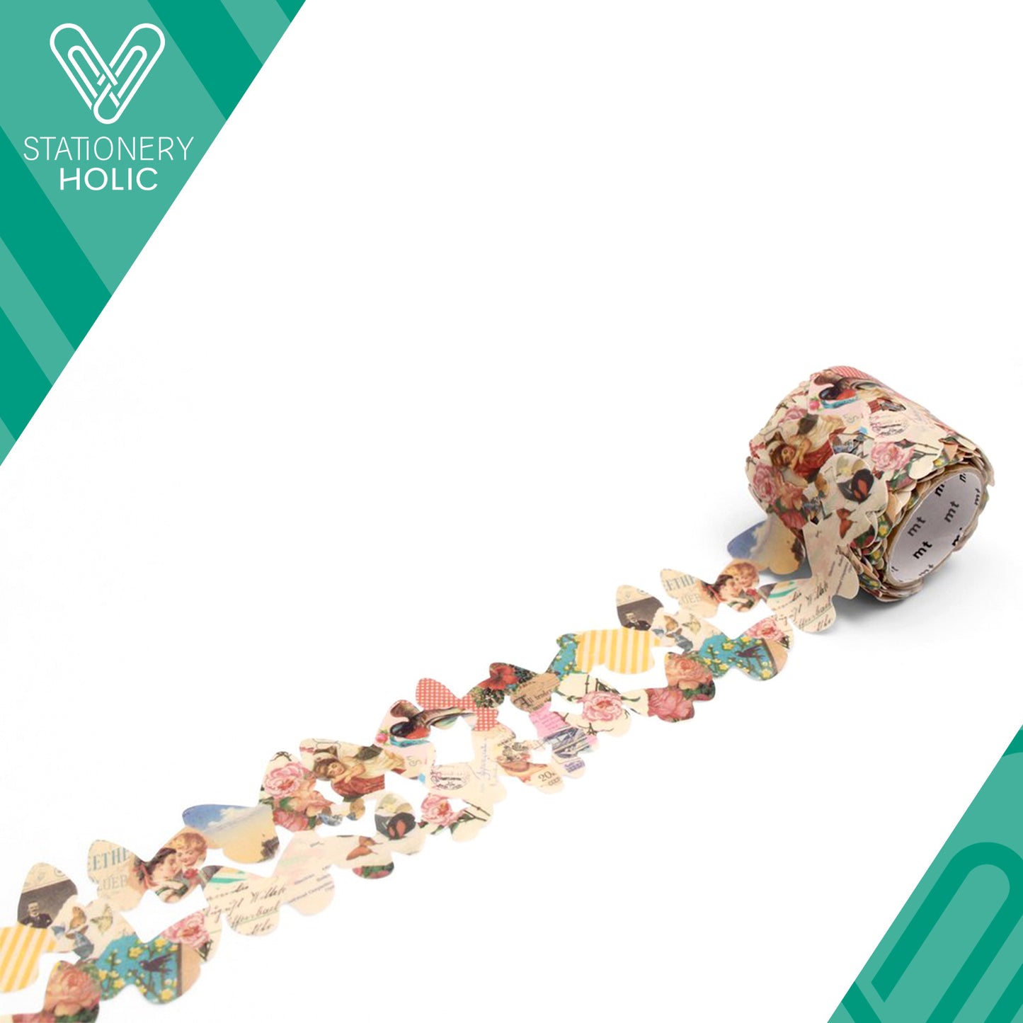 MT - Washi 45 mm - Retro Paper Butterfly