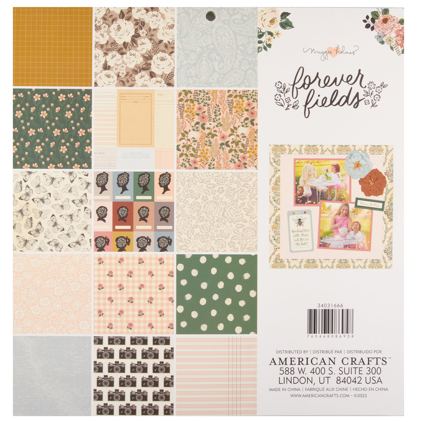 Maggie Holmes - Bloc Papel 12 x 12 - Forever Fields