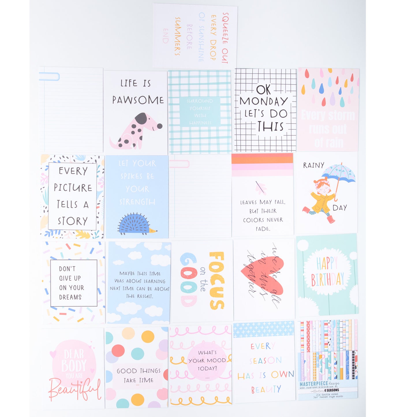 Masterpiece - Bloc Journaling Cards 3 x 4 - 4 Seasons