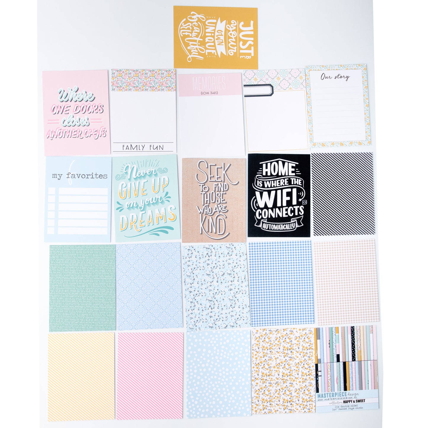 Masterpiece - Bloc Journaling Cards 3 x 4 - Happy & Sweet