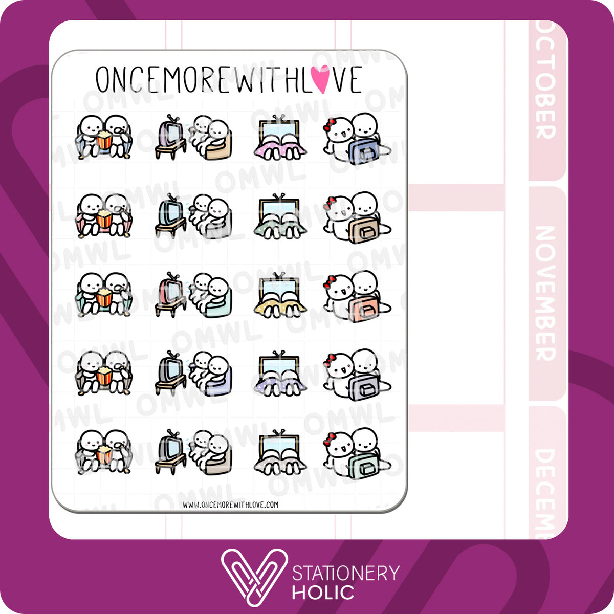 Once More With Love - Stickers - Movie and TV Couple