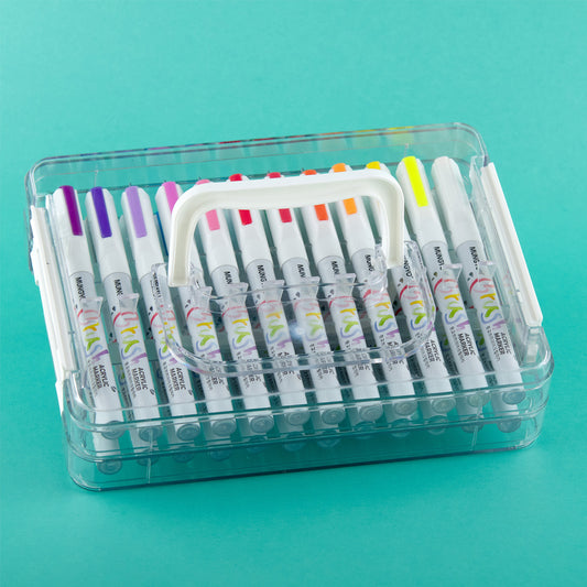 Mungyo - Set Marcadores Acrilicos (24 colores) - Punta Pincel