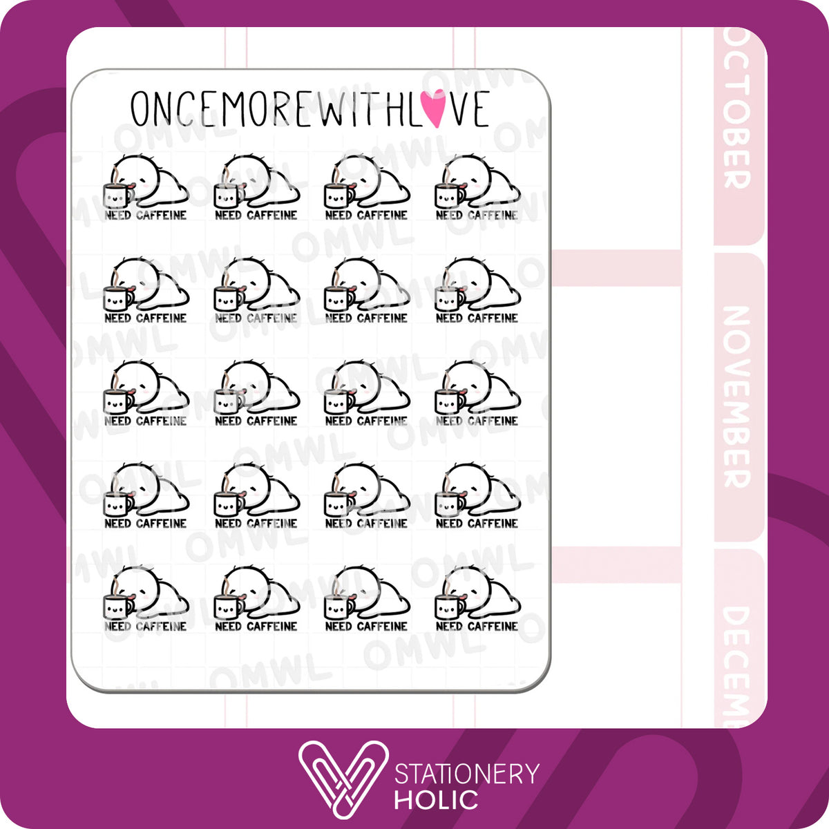 Once More With Love - Stickers - Need Caffeine