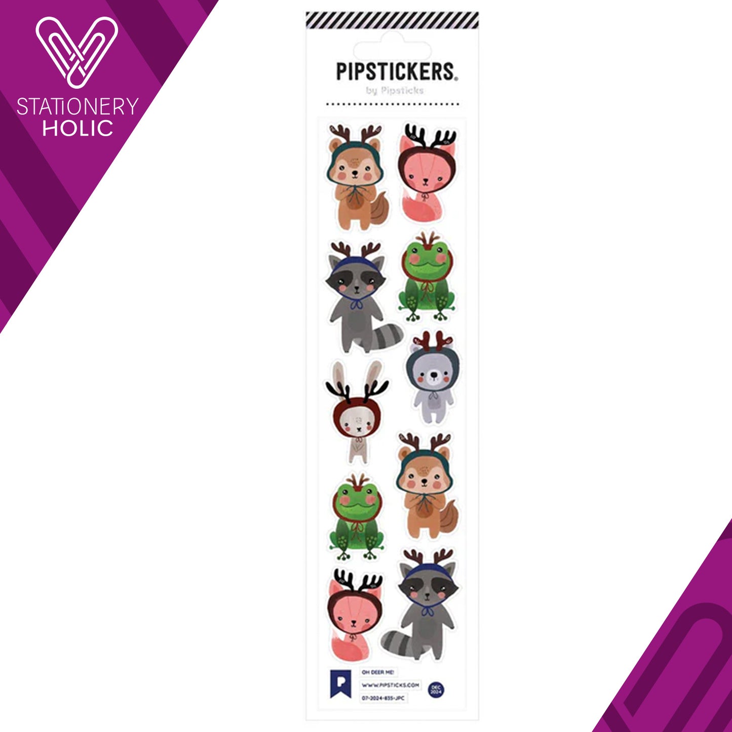 Pipsticks - Stickers 2x8" - Oh Deer Me!