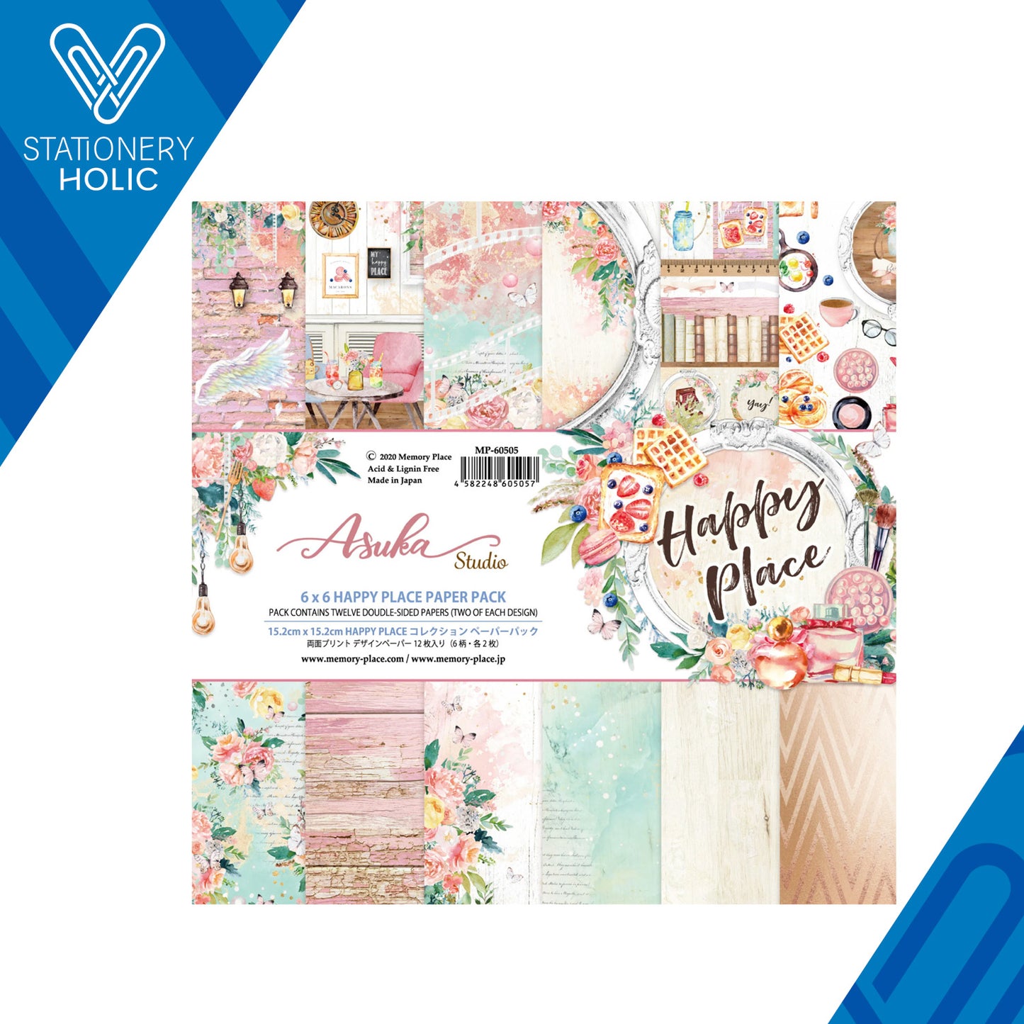 Memory Place - Bloc Papel 6 x 6 (12 hojas) - Happy Place