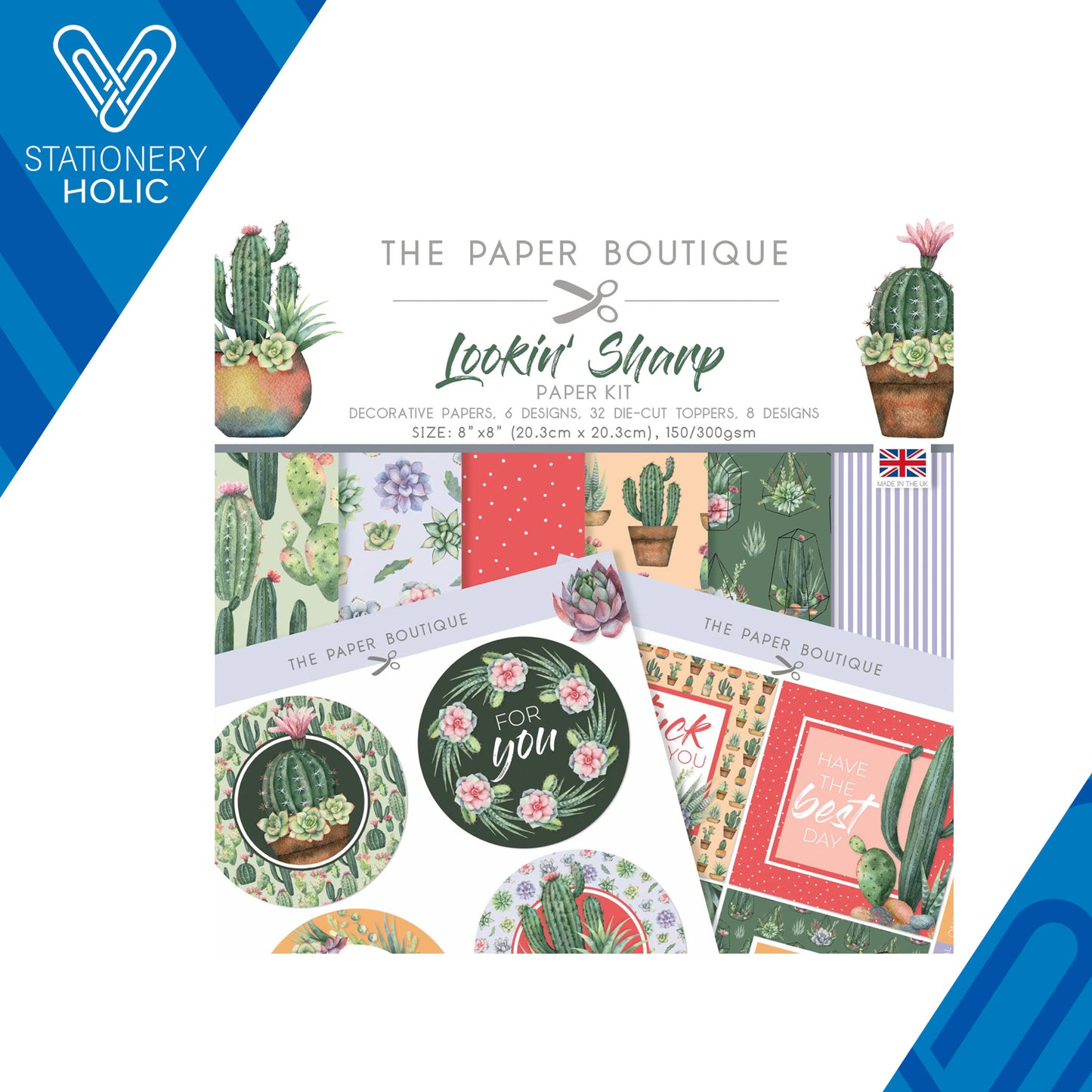 The Paper Boutique - Bloc Papel 8 x 8 - Looking Sharp