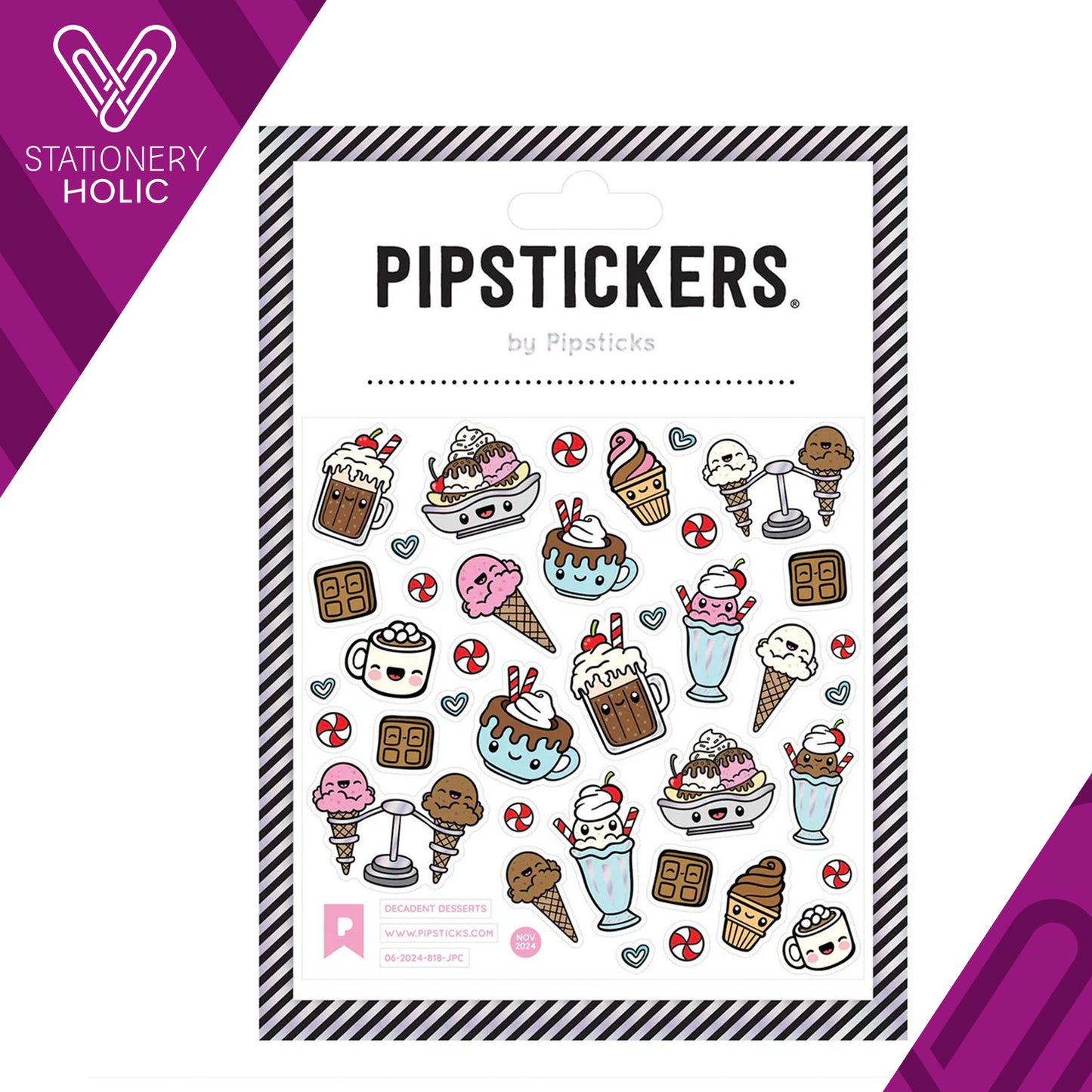 Pipsticks - Stickers 4x4" - Decadent Desserts
