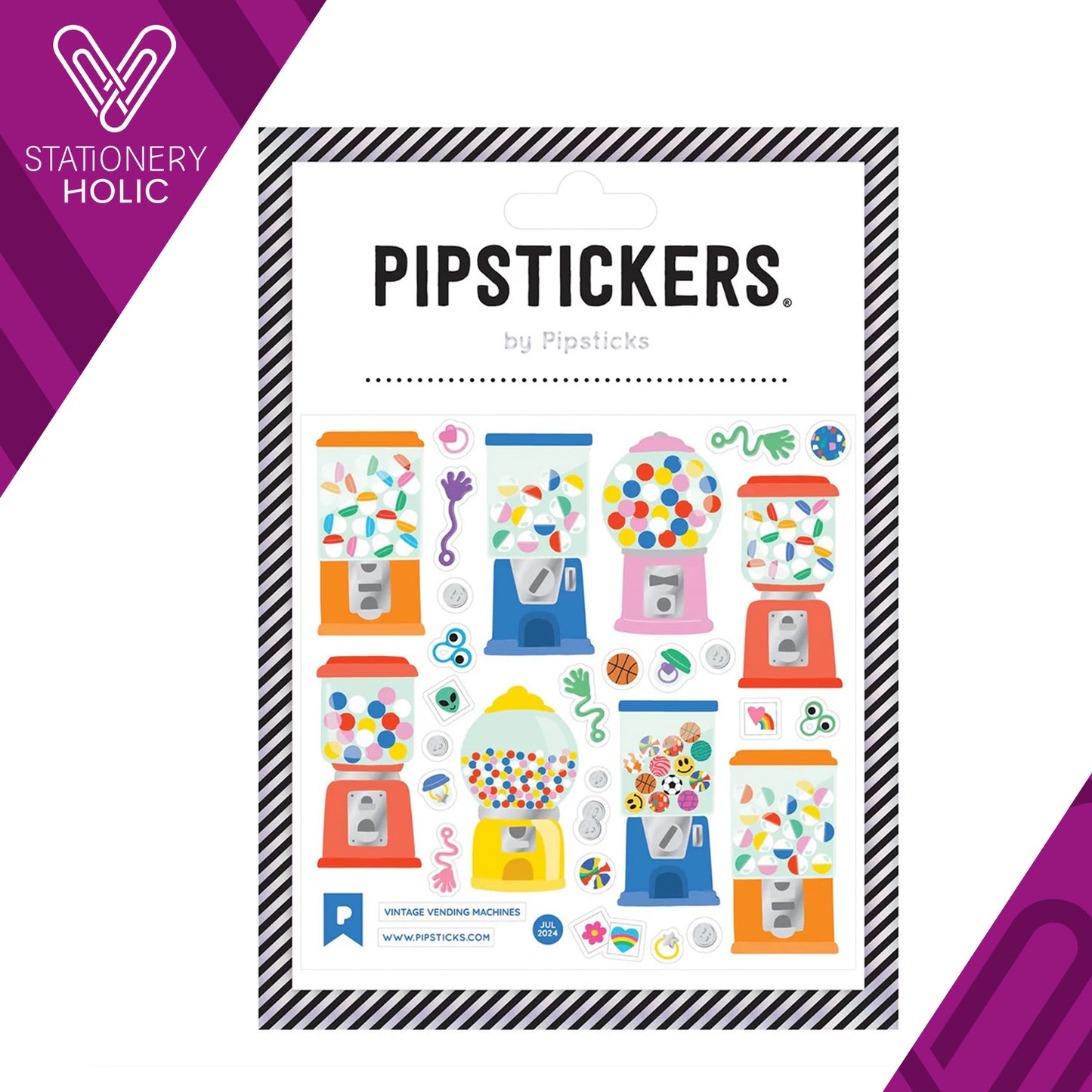 Pipsticks - Stickers 4x4" - Vintage Vending Machines