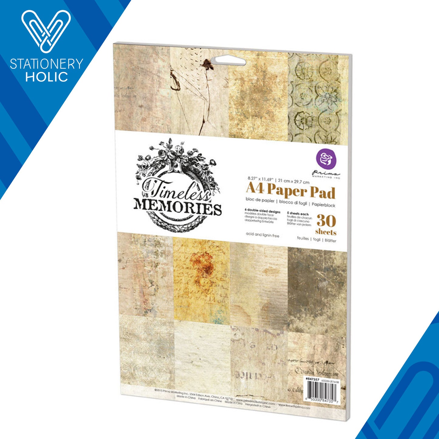 Prima Marketing - Block Papel A4 - Timeless Memories