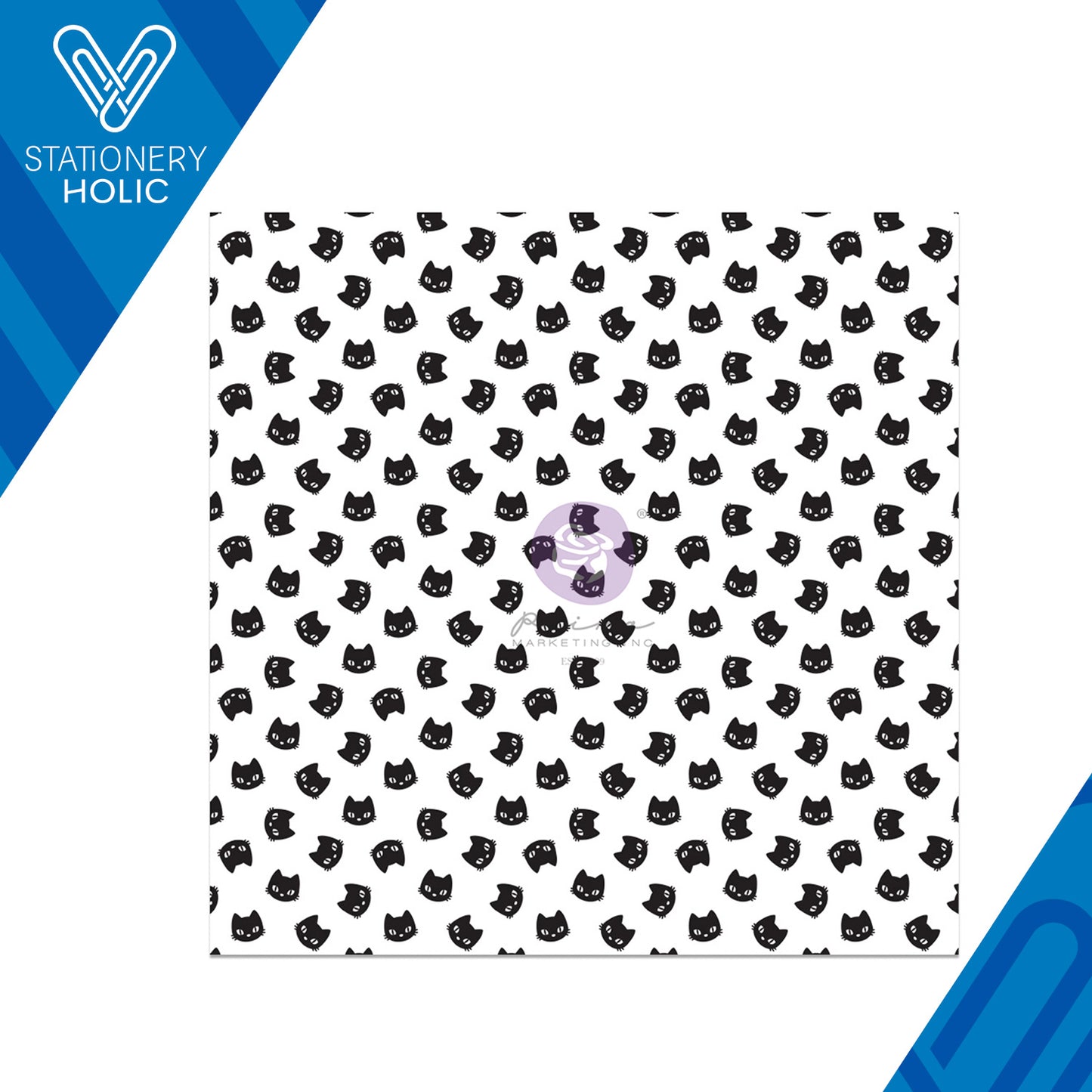 Prima Marketing - Hoja Acetato 12 x 12 - Luna Black Cat