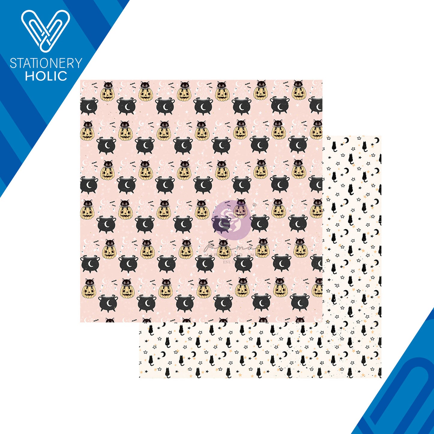 Prima Marketing - Hoja Papel 12 x 12 con Foil - Luna Under The Moonlight