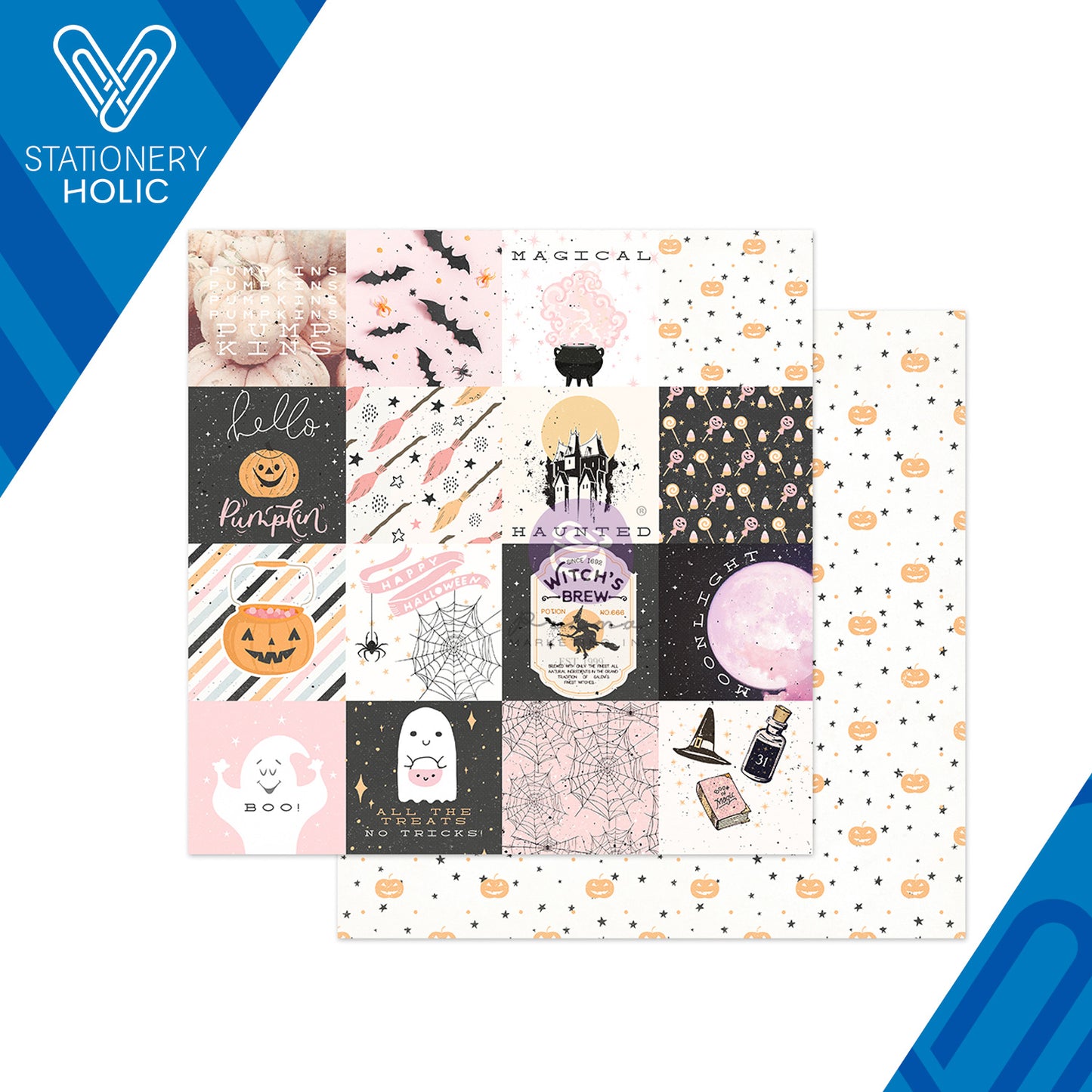 Prima Marketing - Hoja Papel 12 x 12 con Foil - Thirty One Magical Haunt